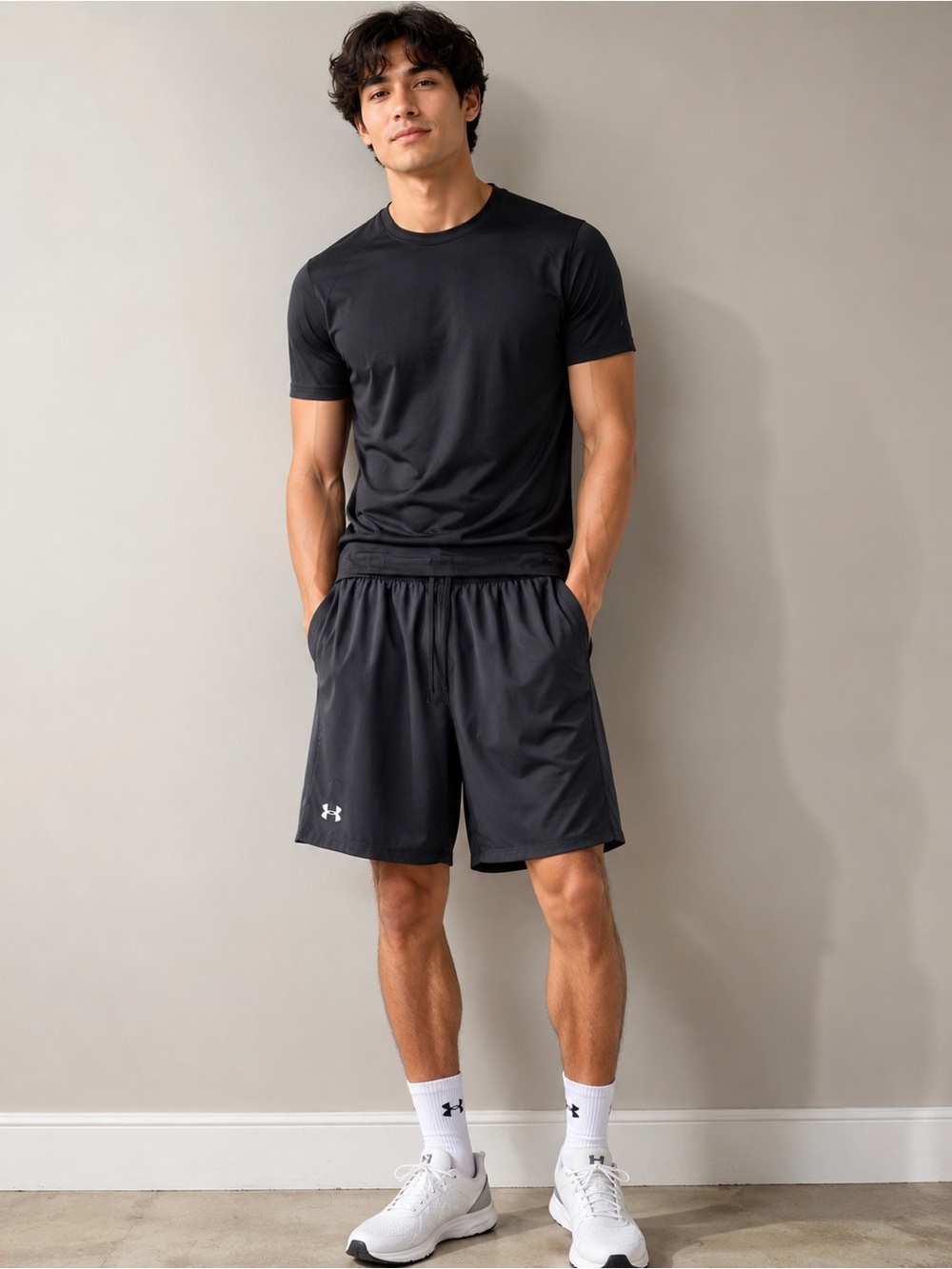 Under Armour Men's Black Athletic Training Shorts Size M